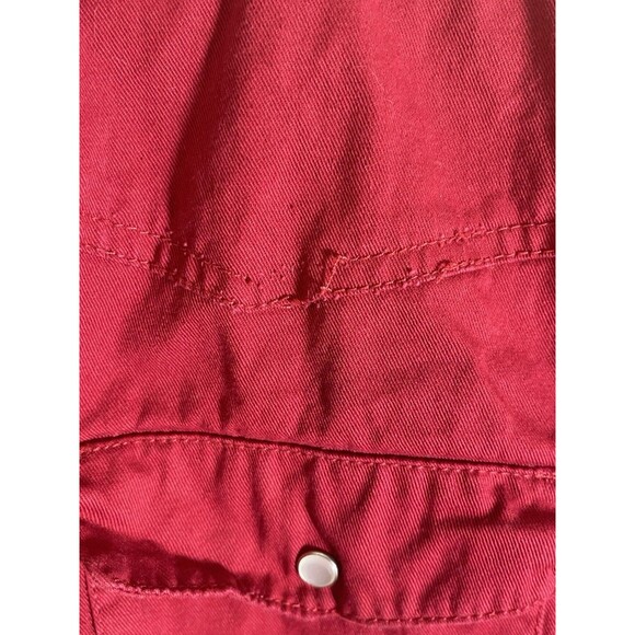 ce schmidt workwear denim shirt Medium Red W/ Metal Snap Buttons - Picture 5 of 9